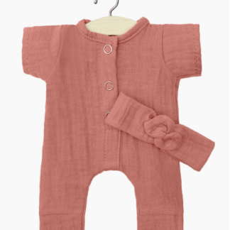 Babies: combinaison Lili + headband marsala