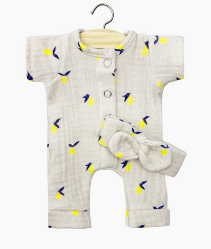 Babies: combinaison Lili + headband citron