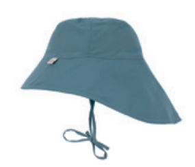 Chapeau protège nuque bleu 7/18m