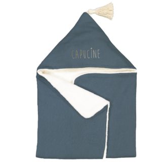 Cape de bain Seraphin bleu souris