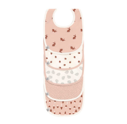 Lot de 5 bavoirs éponge petit lapin