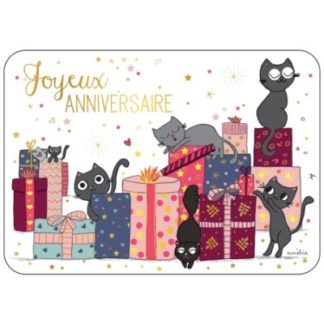 Carte Joyeux anniversaire chat