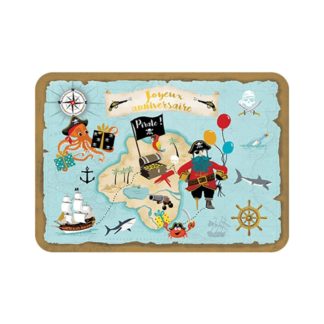 Carte Joyeux anniversaire pirate