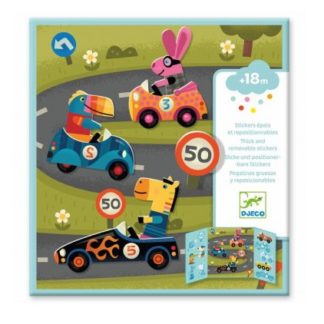 Créer avec des stickers repositionnables: les voitures