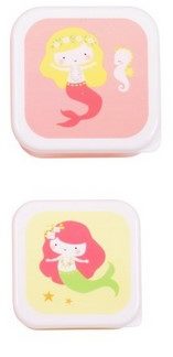 Set de 3 boîtes à goûter sirène