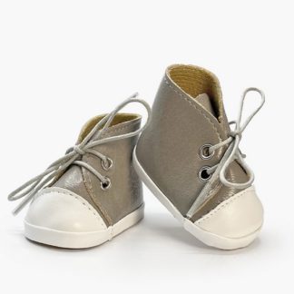 Basket Komvers simili cuir taupe