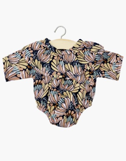 Body Colombine en coton Fleurs d'eau