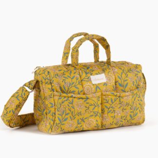 Sac à langer Fleur en liane moutarde