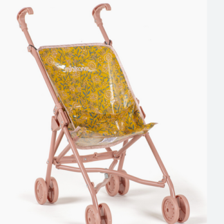 Poussette Fleurs en liane moutarde