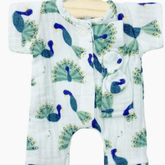 Babies-Combinaison Lili Baby paon et son headband