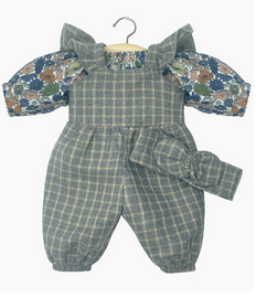 Ensemble combinaison Claudie à carreaux et blouse Alice