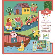 Créer avec des stickers repositionnables: les animaux