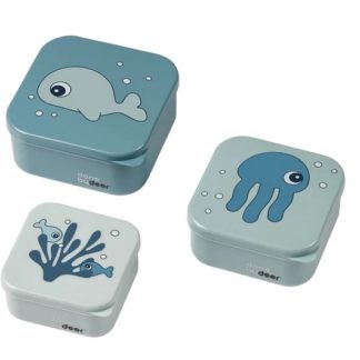 Set de 3 boîtes à goûter amis de la mer