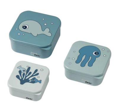Set de 3 boîtes à goûter amis de la mer
