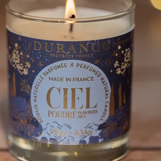 Bougie Ciel poudrée Noël 2023 petite