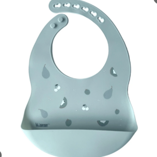 Bavoir silicone fruits, bleu