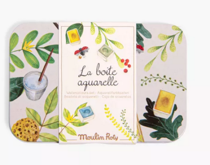Boîte aquarelle le jardin du moulin