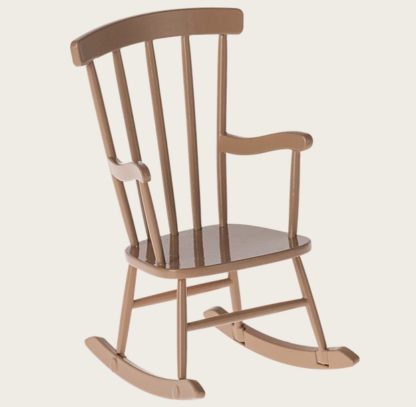 Rocking chair rose poudrée