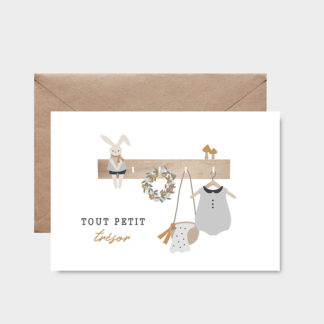 Carte tout petit trésor bleu