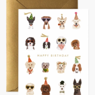 Carte Party pups Birthday