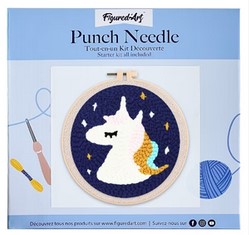 Punch needle licorne