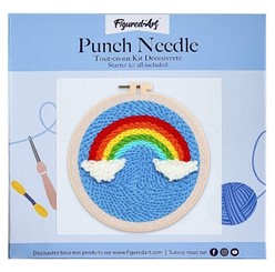 Punch needle arc en ciel