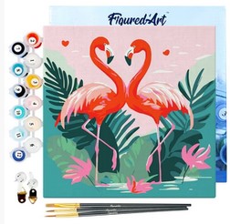 Peinture numéros flamants roses