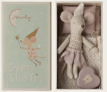 Souris fée des dents, petite soeur dans sa boîte