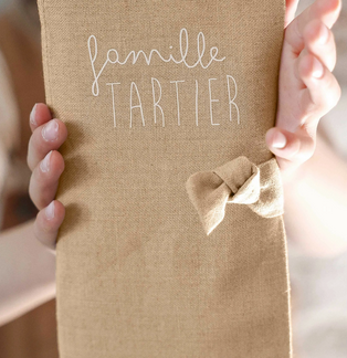 Protège livret de famille Camille biscuit