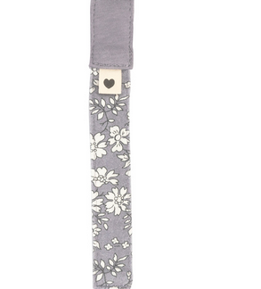 Attache tétine liberty gris