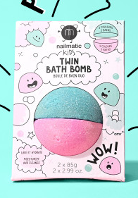 Boule de bain duo: vert/rose