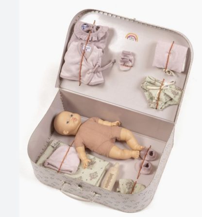 Ma valise d'antan "Kit de naissance" Fleur des champs babies Maé