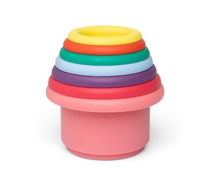 Pots empilables en silicone multicolore – Image 3