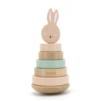 Tour en bois à empiler: Madame Lapin