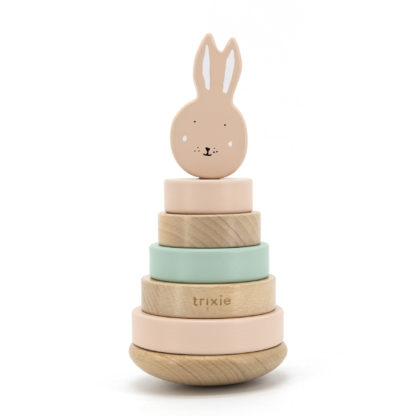 Tour en bois à empiler: Madame Lapin