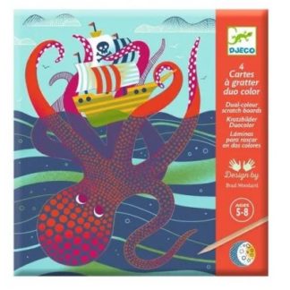 Cartes à gratter: dessus-dessous
