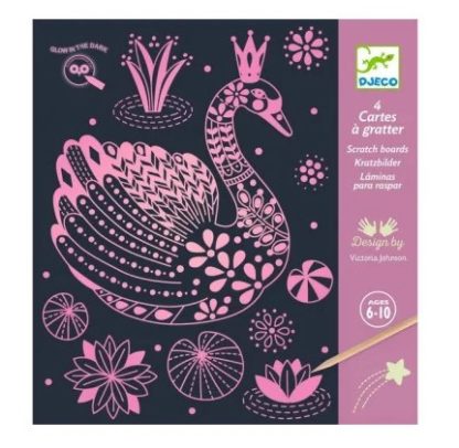 Cartes à gratter: monde merveilleux (phosphorescent)