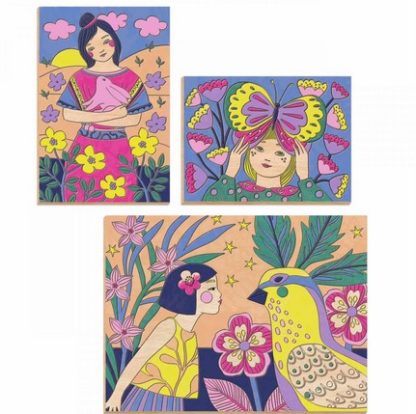 Coloriage sur bois: sweet girls – Image 3