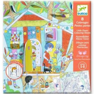 Coloriage petites portes: les cabanes de Nina