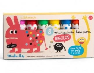 8 Marqueurs tampons rigolos