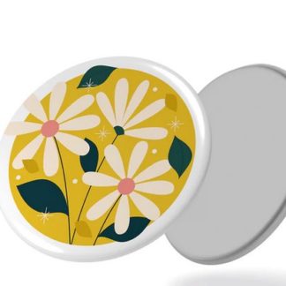 Magnet Pâquerette fond jaune