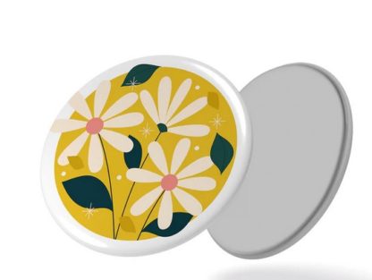 Magnet Pâquerette fond jaune