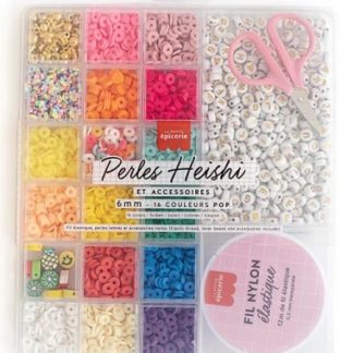 Boîte de 16 couleurs Pop de perles heishi