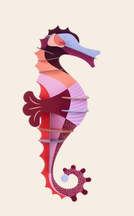 Art mural: Coraline Seahorse