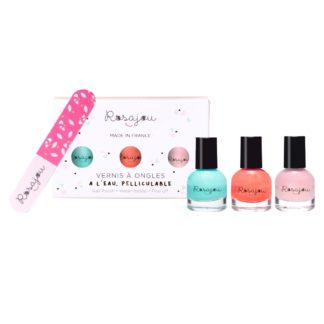 Coffret 3 vernis + lime: ballerine, lagon, corail