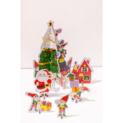 Décors de Noël 3D à colorier: Le sapin