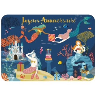 Carte Joyeux anniversaire sirènes