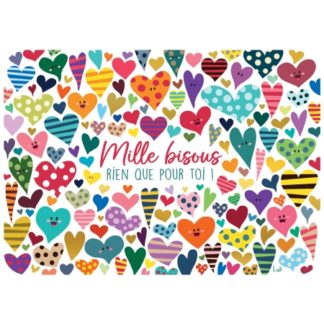 Carte Mille bisous rien que pour toi