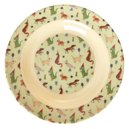 Assiette creuse party animal green