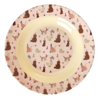 Assiette creuse party animal pink